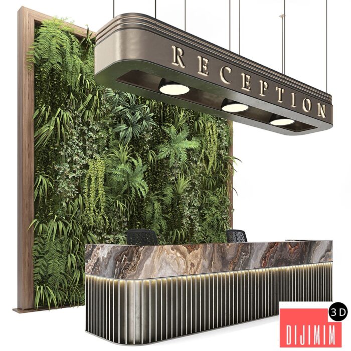Reception with wall plants - Görsel 1