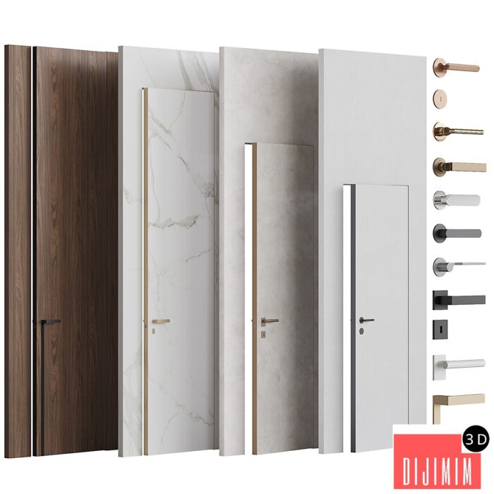 Planum PRO concealed doors with frame and fittings - Görsel 1