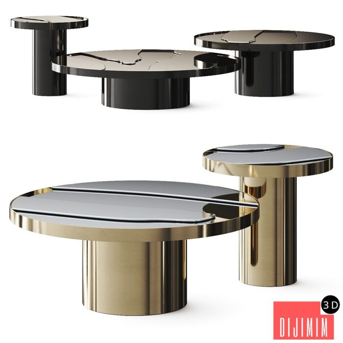 Roberto Cavalli Sahara Coffee Tables - Görsel 1