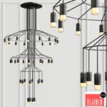 Vibia Wireflow Chandelier 0378 LED Suspension 42 lamp