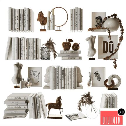 Decorative shelf filling set 9