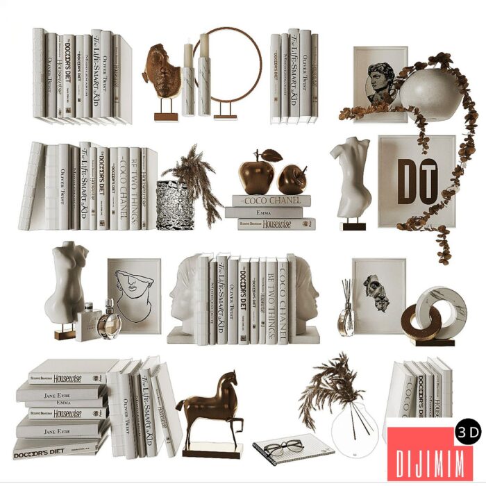 Decorative shelf filling set 9 - Görsel 1