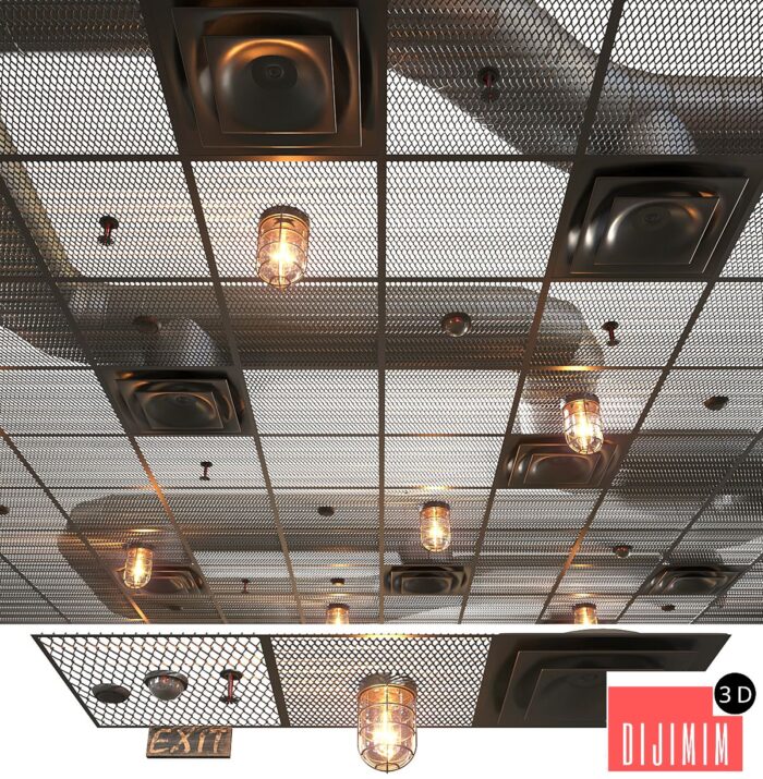 Modern ceiling system in Loft style - Görsel 1