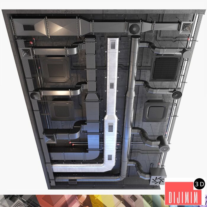 Ventilation system set 02 - Görsel 1