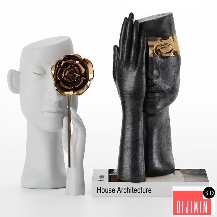 One eye face vases - Görsel 1