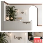 Reception Desk and Wall Decoration - Office Set 239