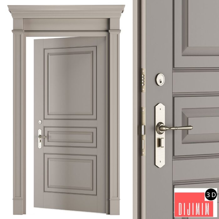 Cream Front Classic Door - Set 35 - Görsel 1