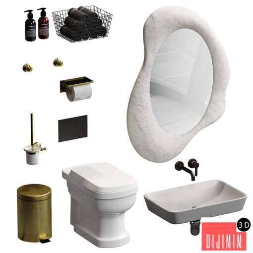 Bathroom accessories set