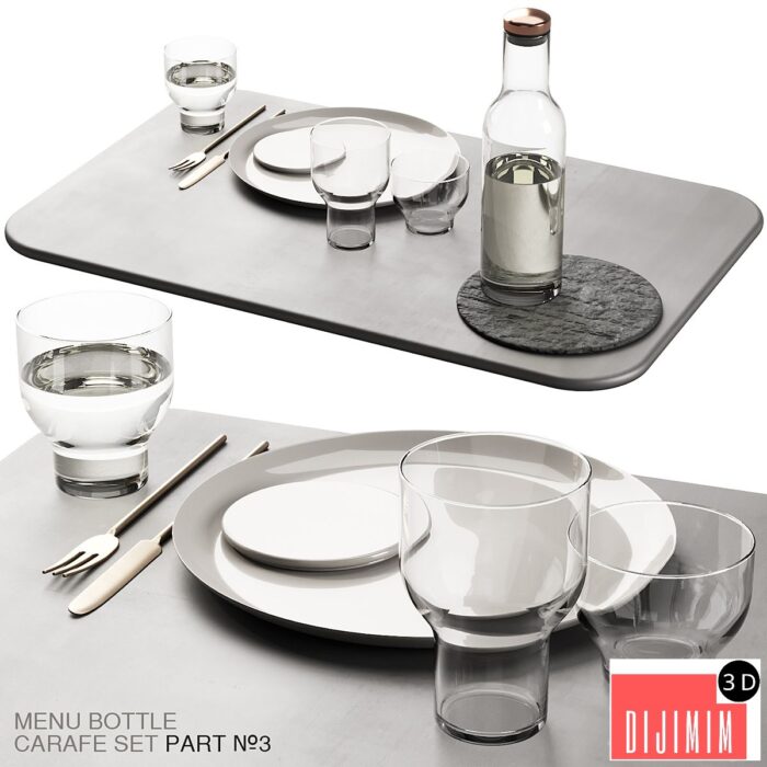 138 dishes decor set 11 MENU Bottle Carafe by Norm P03 - Görsel 1