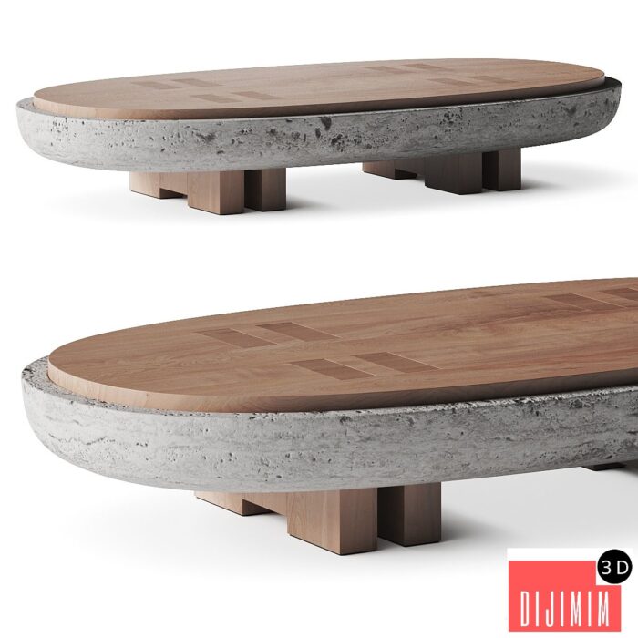 Andy Kerstens Rift Stone Coffee Table - Görsel 1