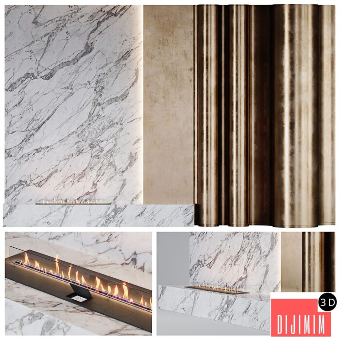 Decorative wall panels with fireplace | 02 - Görsel 1