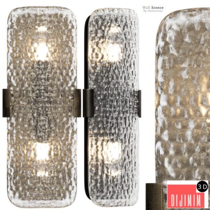Crate & barrel - Belmont Double Bulb Glass Wall Sconce