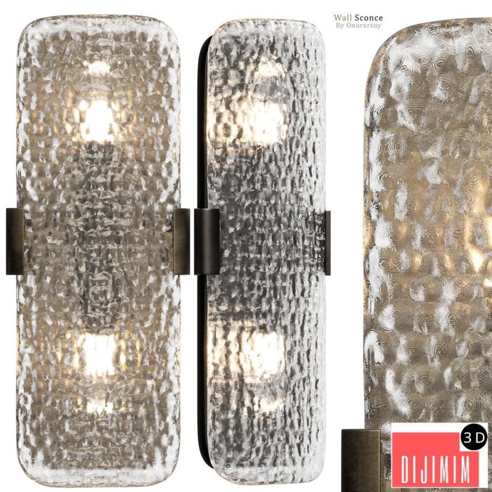 Crate & barrel - Belmont Double Bulb Glass Wall Sconce - Görsel 1