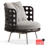 Minotti torii nest armchair