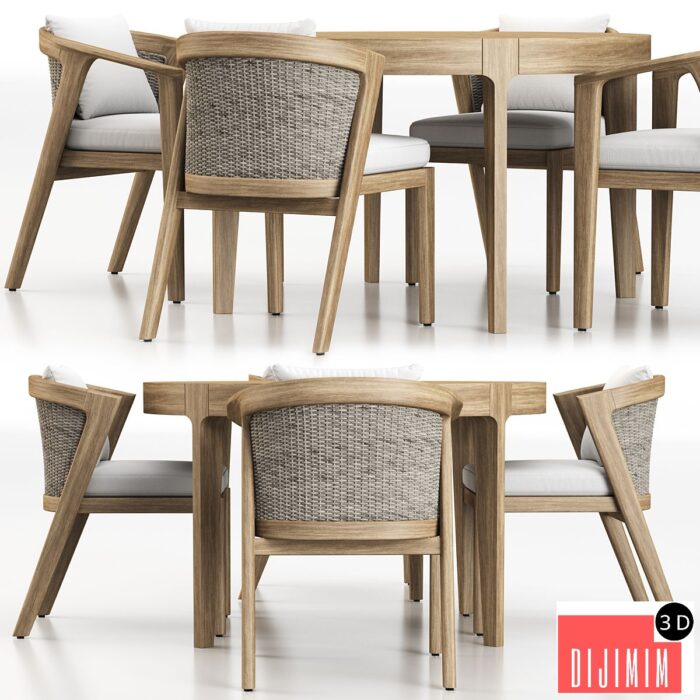 MALTA TEAK DINING SET - Görsel 1