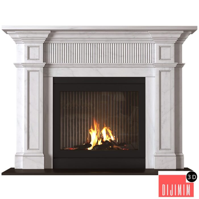 Marble modern Fireplace in Art Deco style. Marble Fireplace modern ArtDeco - Görsel 1