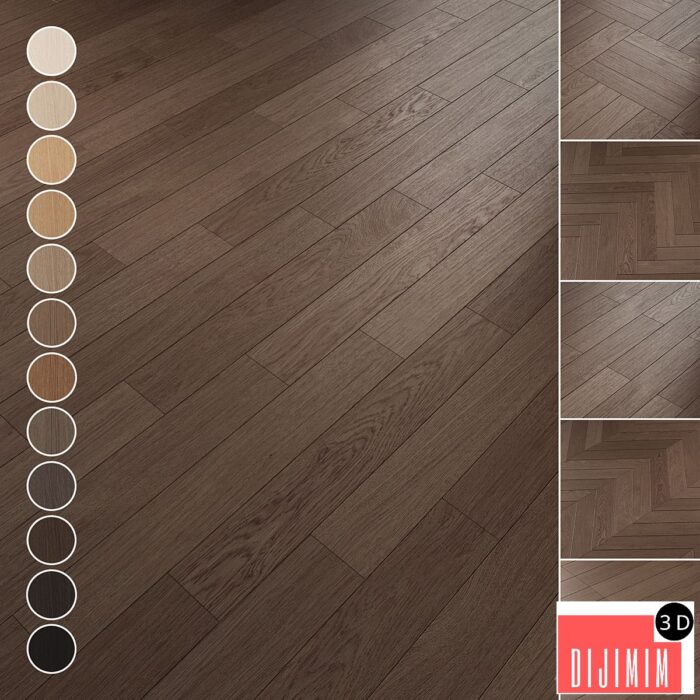 Oak Flooring Set 081 - Görsel 1