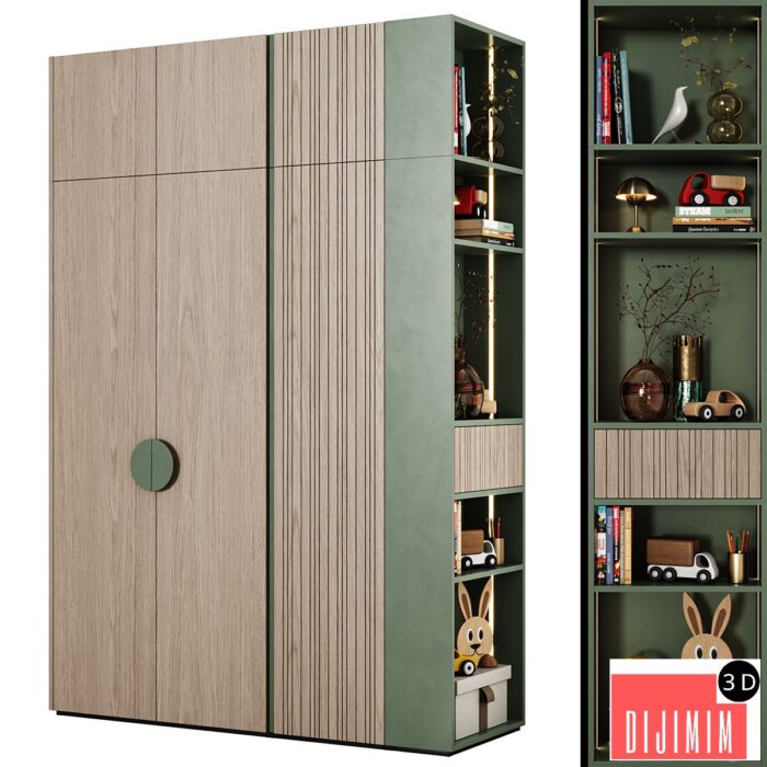 Wardrobe children's modular 02 - Görsel 1
