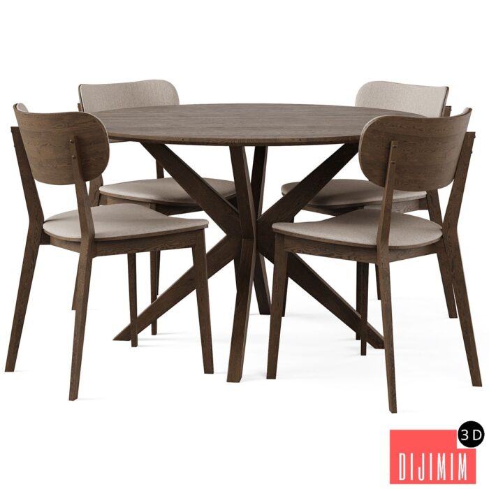 Dining Set 5 by Rowico Home - Görsel 1