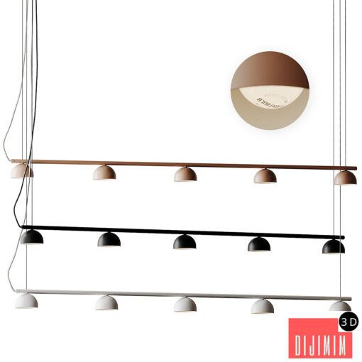 Blush Rail 5 Ceiling Lamp from Northern