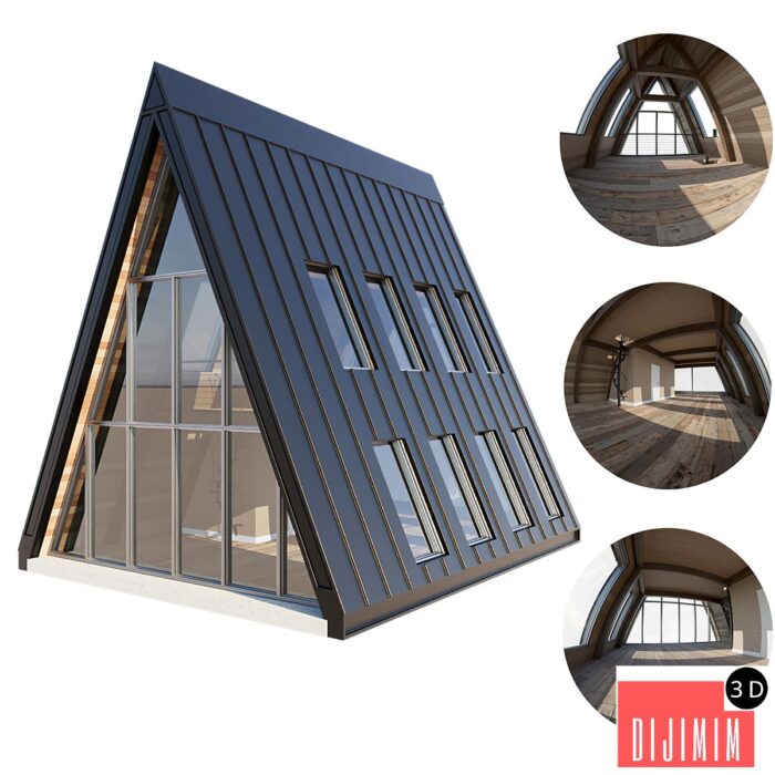 A-Frame Forest House - Görsel 1