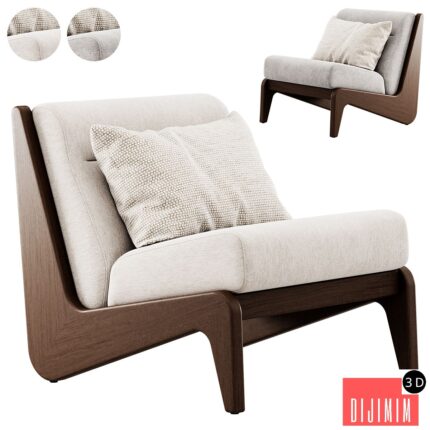 Wooden armchair Fletcher by Soho Home