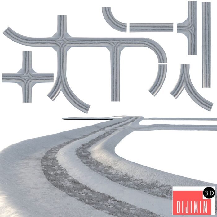 Snowy road - Görsel 1