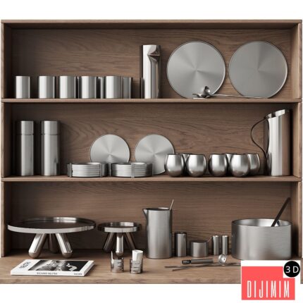 059_Kitchen decor set DISHES aluminum 01