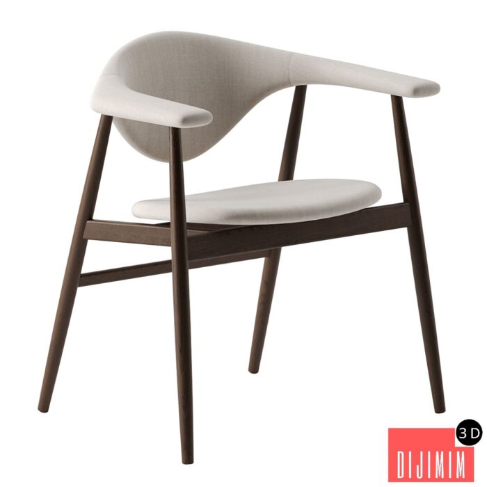 Masculo Dining Chair by Gubi - Görsel 1