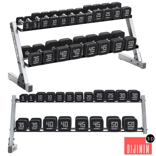 Premium Dumbbell Set and Dumbbell Rack