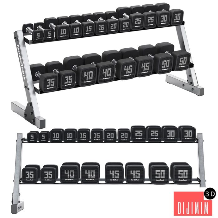Premium Dumbbell Set and Dumbbell Rack - Görsel 1