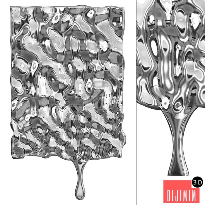 Melting Wall Art sculpture - Görsel 1