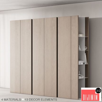 171 cabinet furniture 03 modern cupboard with decor 01