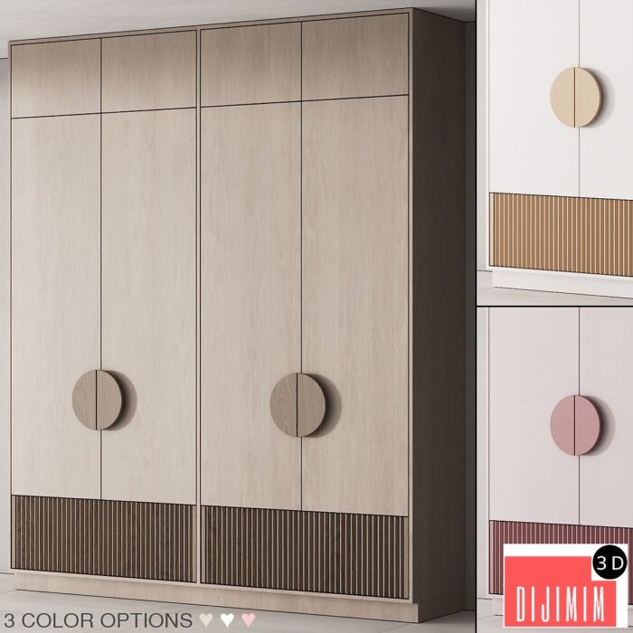 200 furniture for children 02 cupboard in 3 options 01 - Görsel 1