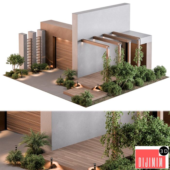 Outdoor Entrance and Fence 12 - Görsel 1