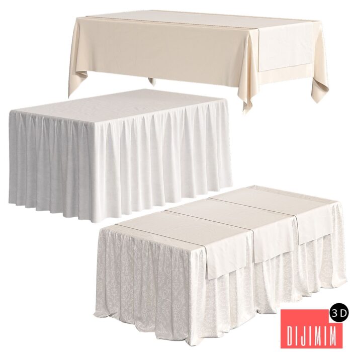 Tablecloth on a rectangular table - Görsel 1