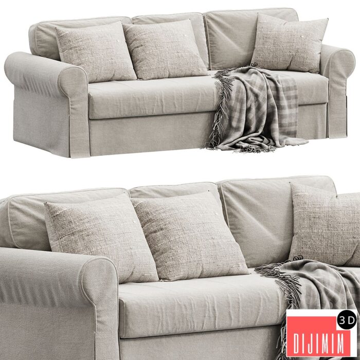 VRETSTORP Sleeper sofa, Totebo light beige IKEA - Görsel 1