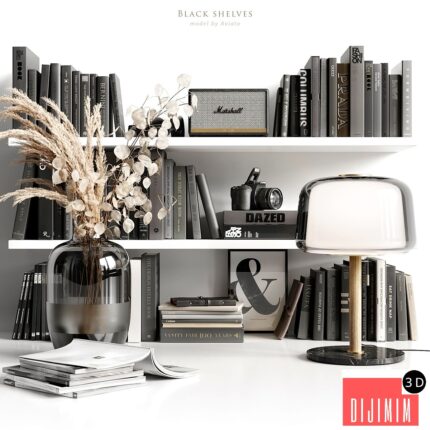 Black shelves