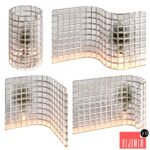 Glass blocks partition zig-zag