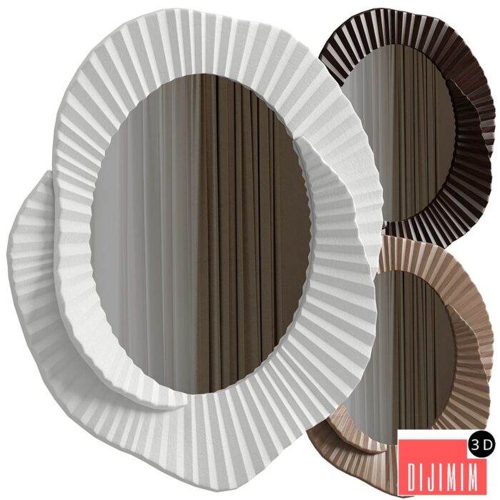 Issey mirror with 3 materials - Görsel 1