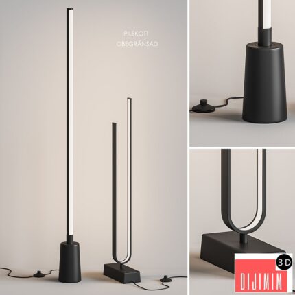 IKEA PILSKOTT OBEGRANSAD LED floor lamp