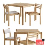 AH902 and AH501 Outdoor Dining Set by Carl Hansen