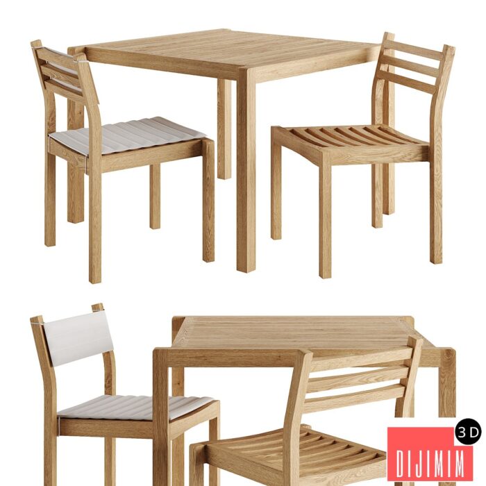 AH902 and AH501 Outdoor Dining Set by Carl Hansen - Görsel 1