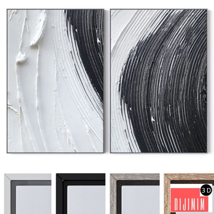 Set of large wall paintings 2545 - Görsel 1