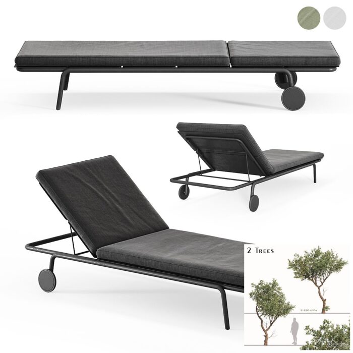 Sun lounger August by Vincent Van Duysen - Görsel 1