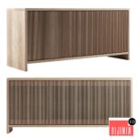 Oak Slatted Credenza by Material