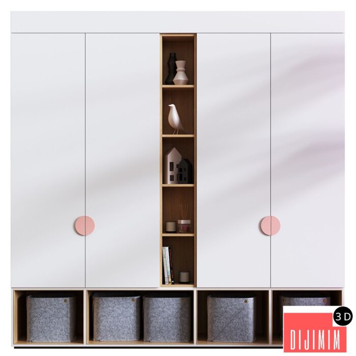 Wardrobe For Kids Room Set 001 - Görsel 1