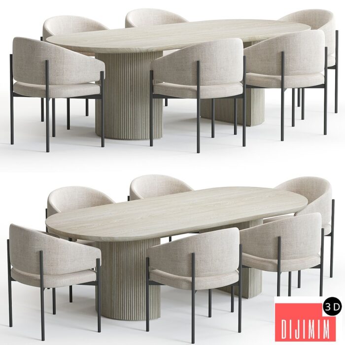 Solana Chair and Moon Table - Görsel 1