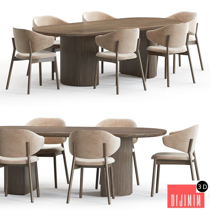 Holly Home Chair Calligaris and Moon Table - Görsel 1