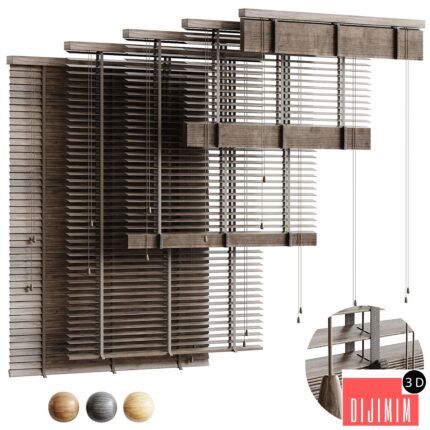 Folding wooden blinds